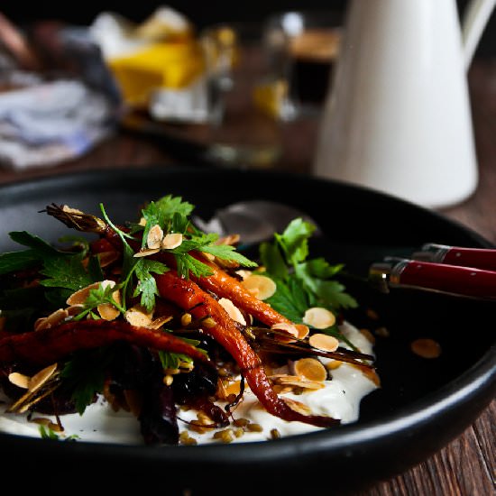 Autumnal Roast Carrot Salad