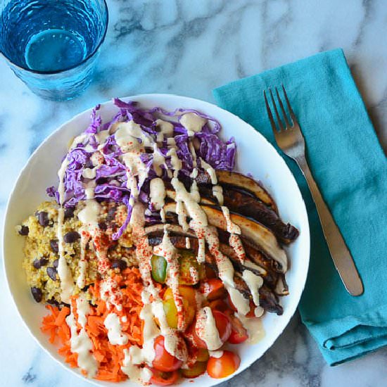 Rainbow Millet & Tahini Salad