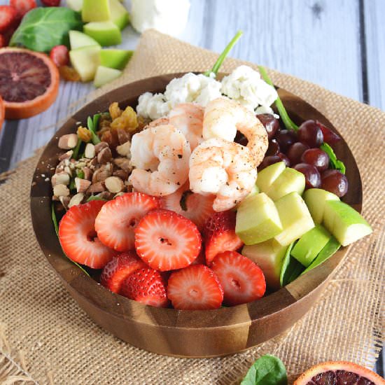 Strawberry-Almond Shrimp Salad