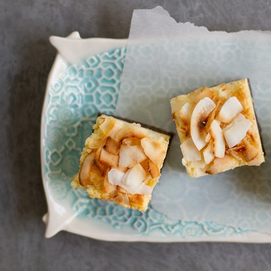 Coconut Brownie Cheesecake Bars