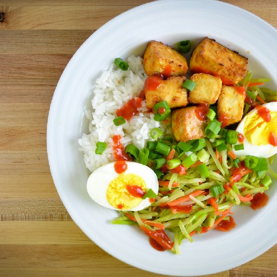 Baked Tofu Rice Bowl