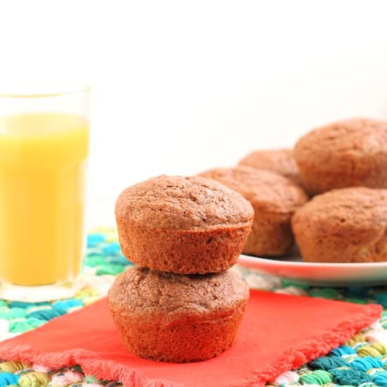 Whole Wheat Cinnamon Maple Muffins