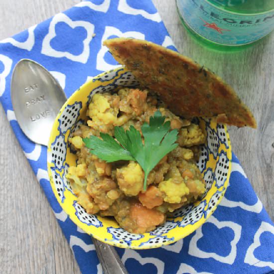 Indian Lentil Cauliflower Soup