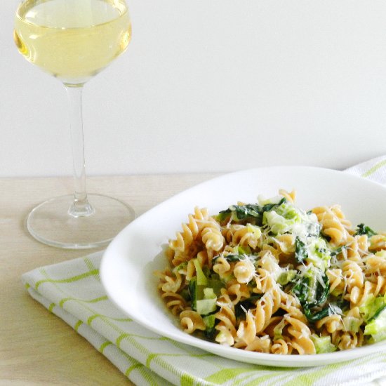 Pasta in Creamy Leek Sauce