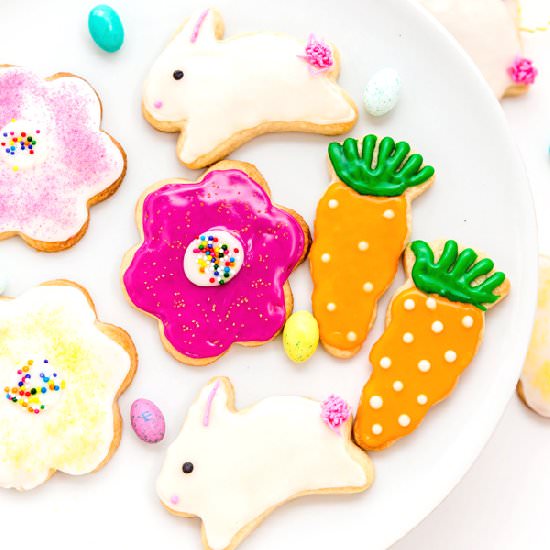 Eggless Easter Sugar Cookies