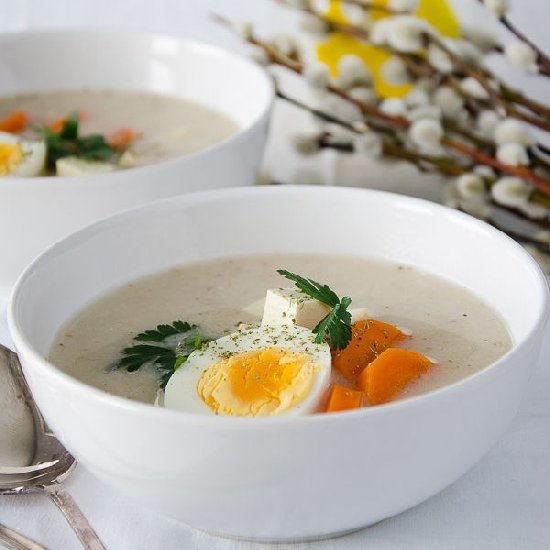 Easter Vegetarian Sour Rye Soup