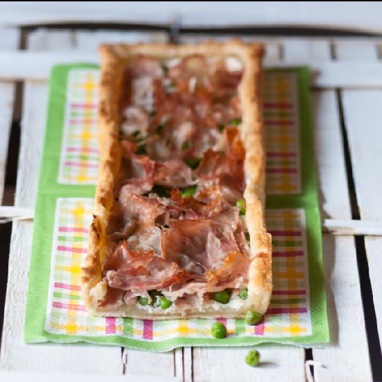 Quiche with Peas and Prosciutto