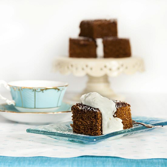 Old Fashion Gingerbread with Cream