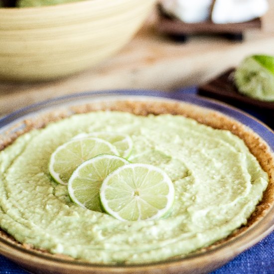 Raw Lemon Lime Avocado Pie