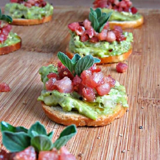 Smashed Avocado Bites