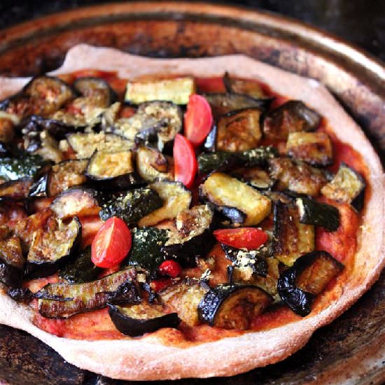 Roasted Vegetable Thin Crust Pizza