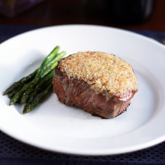 Parmesan Horseradish Crusted Steak