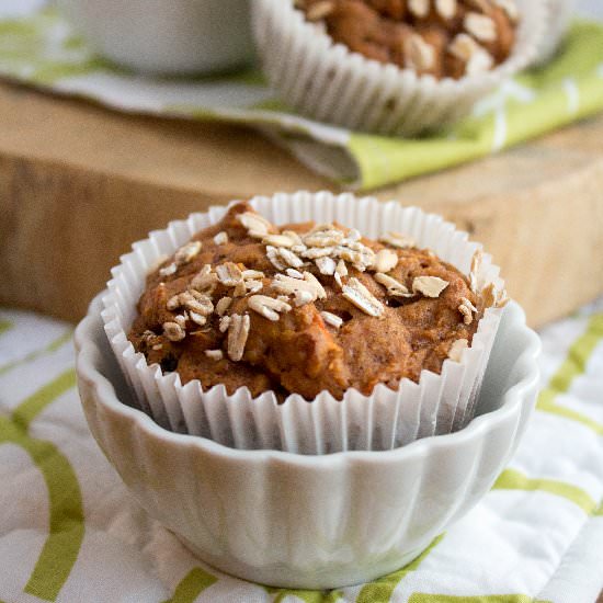 Whole Wheat Carrot Cake Muffins