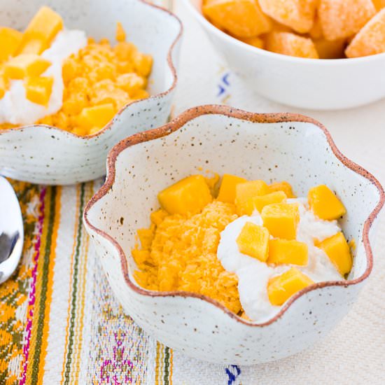 Creamy Mango Coconut Granita