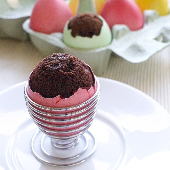 Choco Cake… Baked in Egg Shells