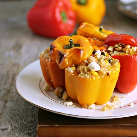 Quinoa & Feta Stuffed Baby Peppers