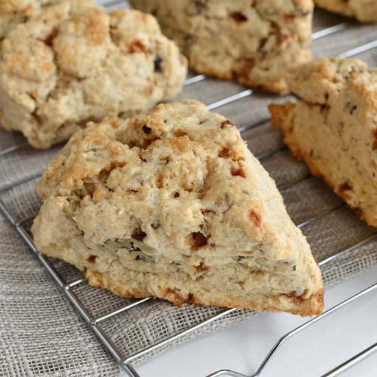 Skor Toffee Scones with Walnuts