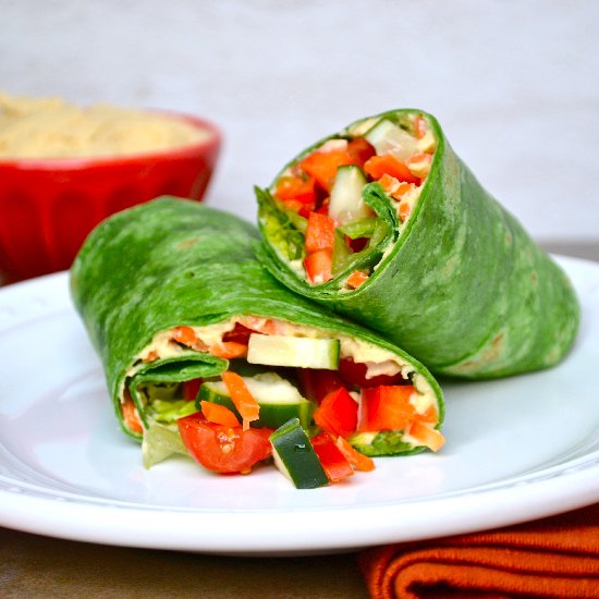 Vegetable Hummus Wrap