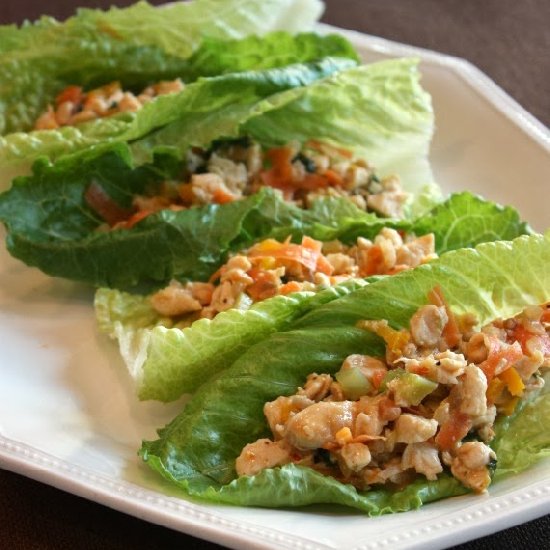 Thai Chicken Lettuce Wraps