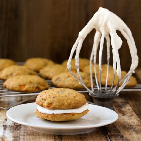 Carrot Cake Sandwich Cookies