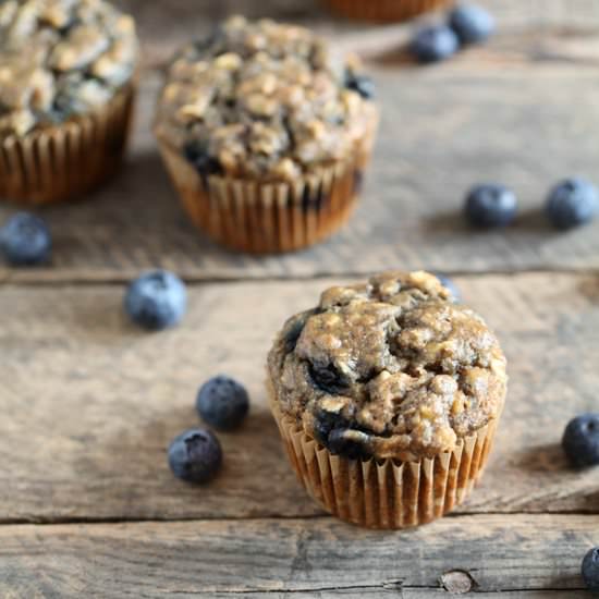 Whole Wheat Blueberry Banana Muffin