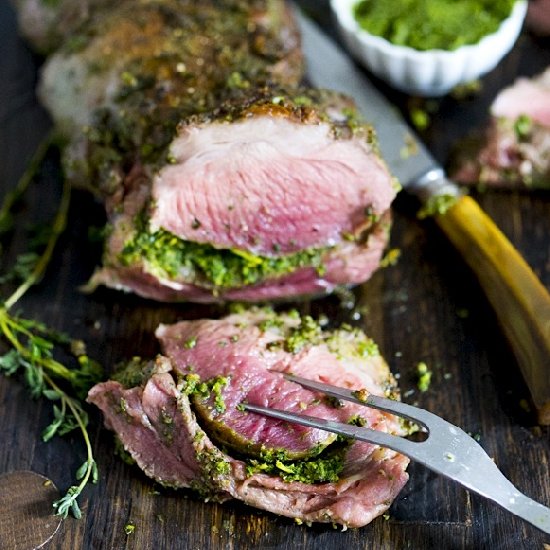 Herb Crusted Leg of Lamb