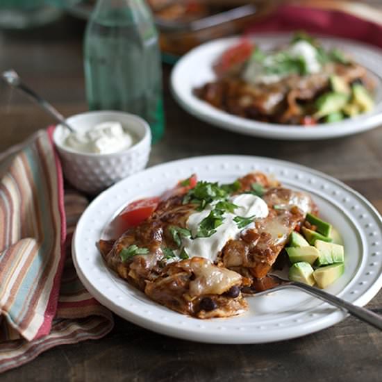 Vegetable Mole Enchiladas