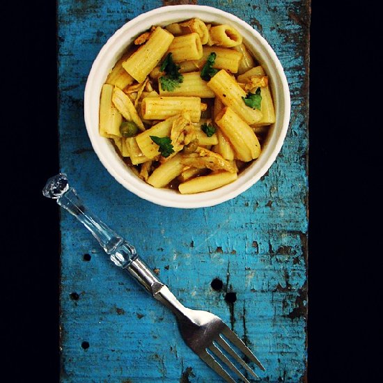 Penne with Chicken and Peas