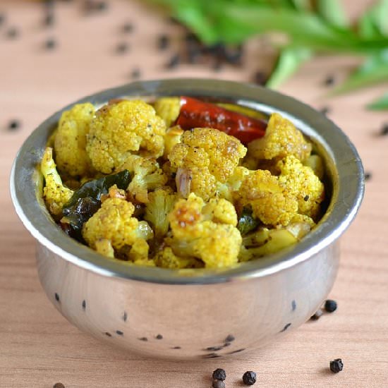 Cauliflower Pepper Fry