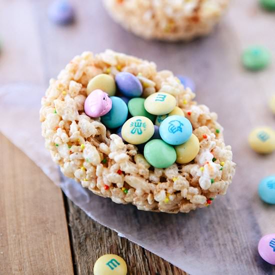 Lemon Chocolate Rice Krispies Nests