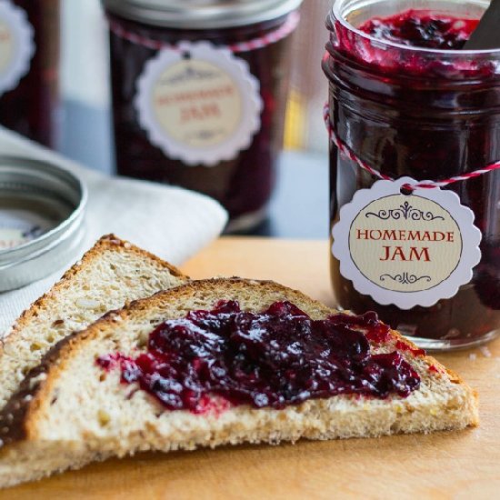 Homemade Marionberry Freezer Jam