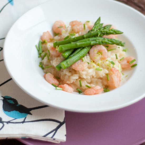 Lime Risotto with Shrimps&Aspargus