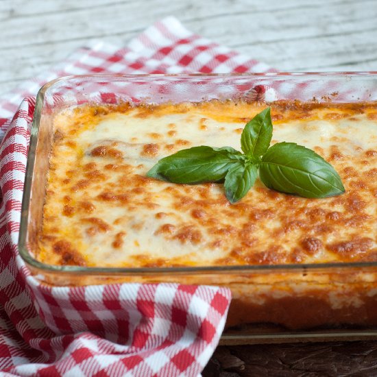 Healthy eggplant & zucchini parma