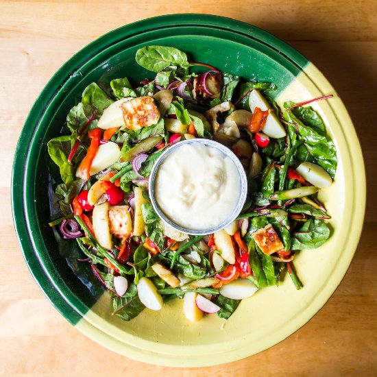 Spring Salad with Homemade Aioli