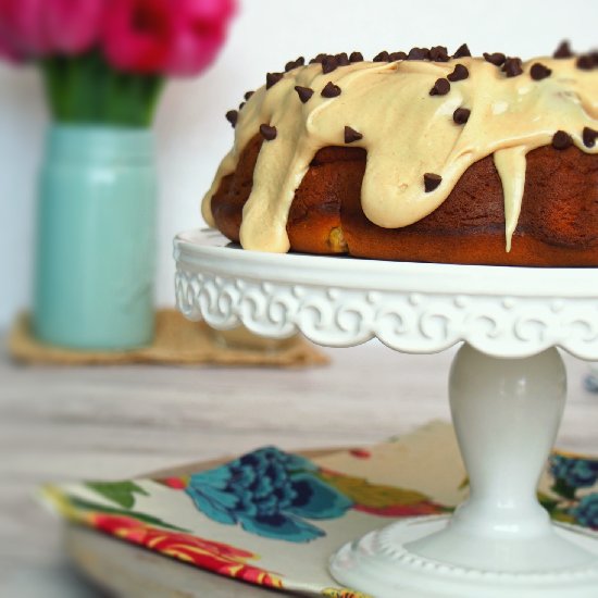 Peanut Butter Banana Bundt Cake