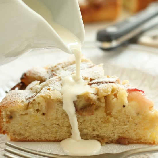 Rhubarb Cardamom Cake