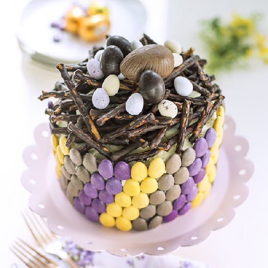 Easter checkerboard cake