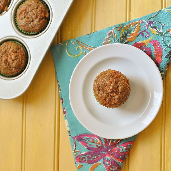 Healthy Applesauce Carrot Muffins