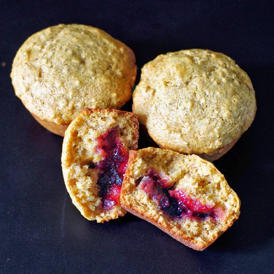 Cherry Surprise Honey Muffins