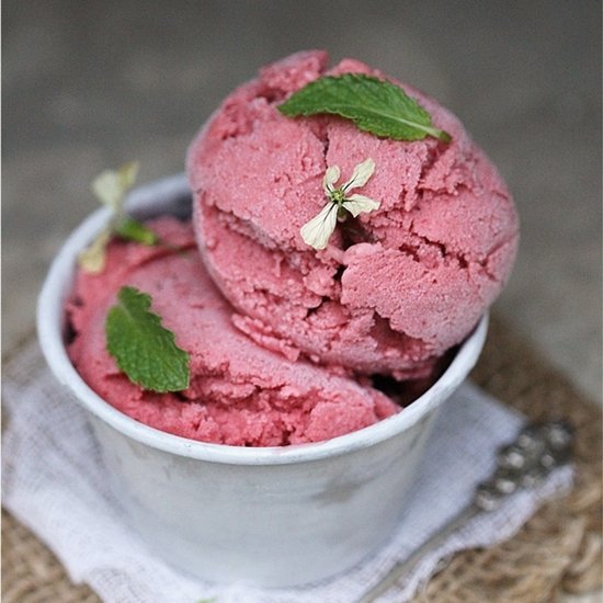 Strawberry Quark Ice Cream