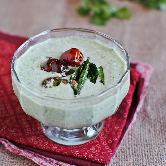 Greenchilli, Coriander Leaves Raita