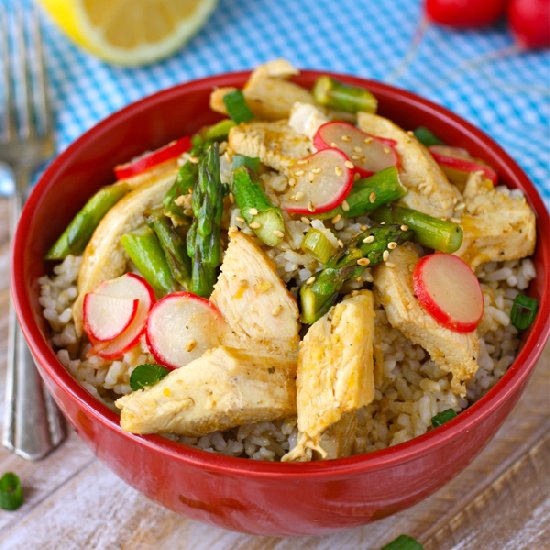 Lemon Chicken Rice Bowls