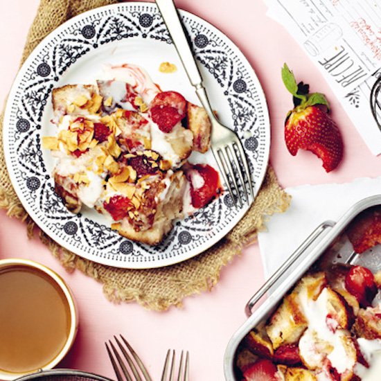 Strawberries & Cream Bread Pudding