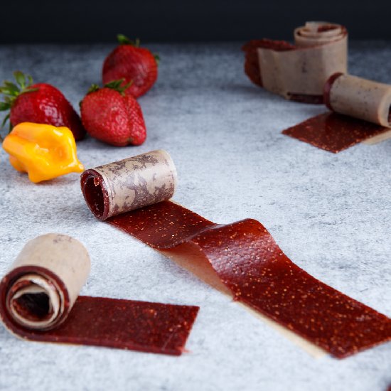 Spicy Strawberry Fruit Leather