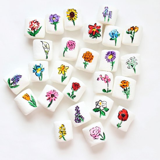 Flower marshmallows