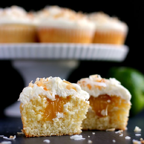 Key Lime Curd Corona Cupcakes