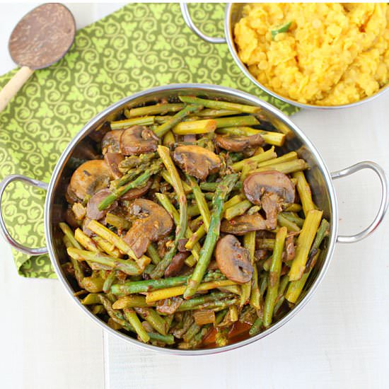 Asparagus and Mushroom Curry