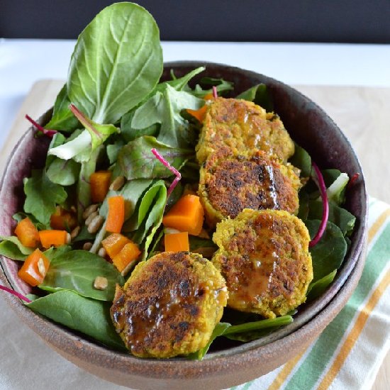 Curry Basil Falafel