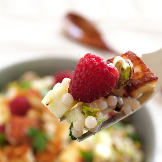 Couscous Salad with Halloumi