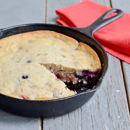 Maple Berry Skillet Cake